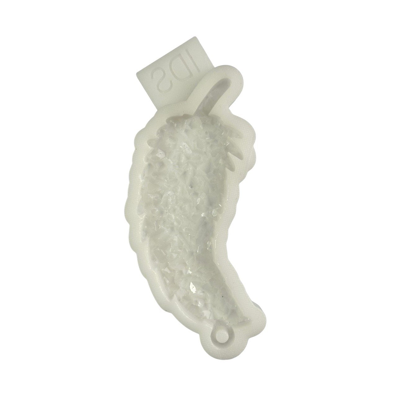 Feather Silicone Mold, Crystalline Druzy Texture