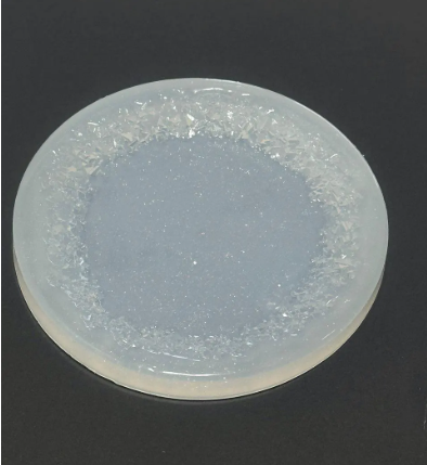 Large 13cm Round Crystal Edge Mold for Coasters and Trays
