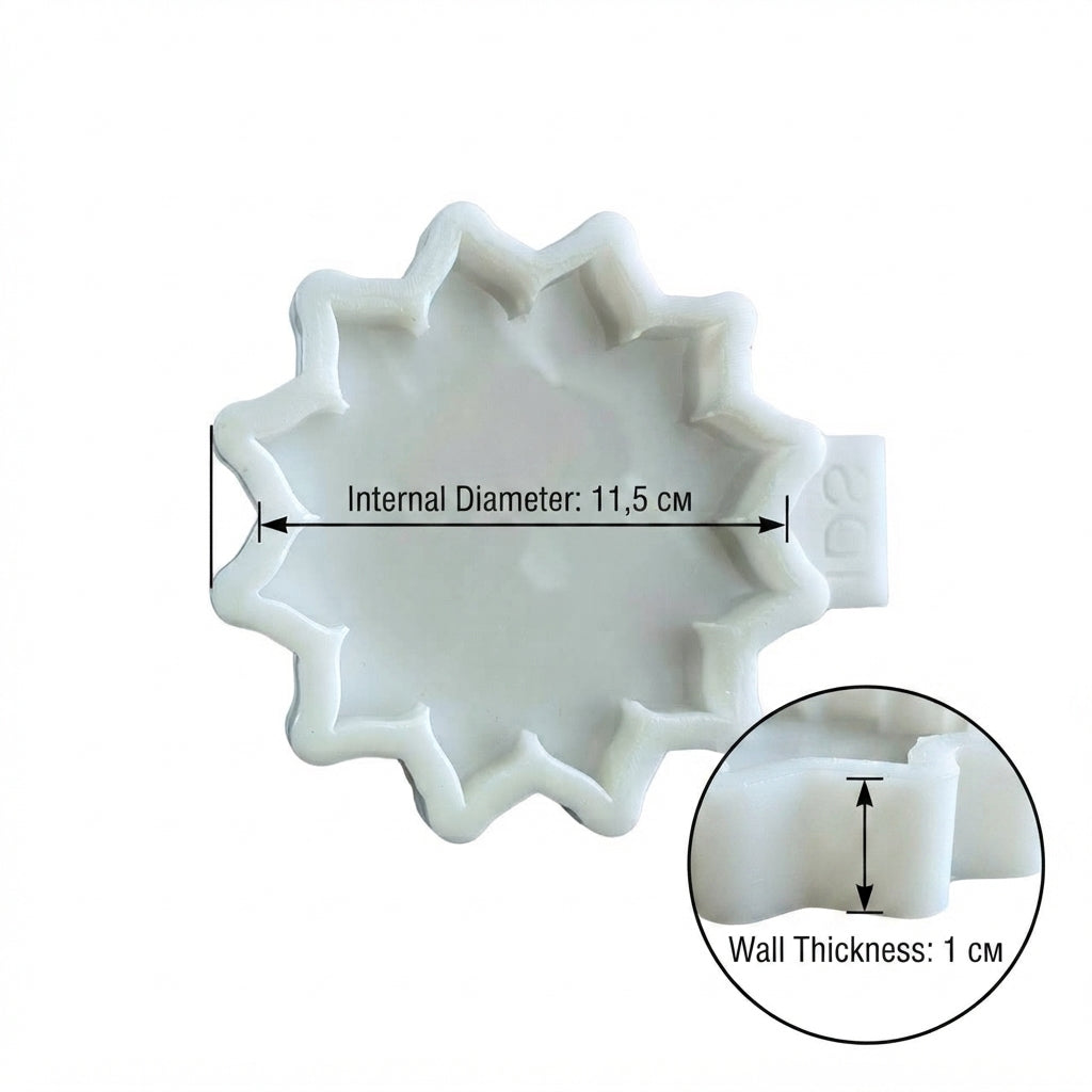 Floral Star Coasters Silicone Mold for Resin