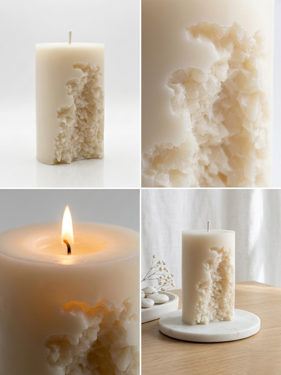 Geode Crystal Candle Silicone Mold