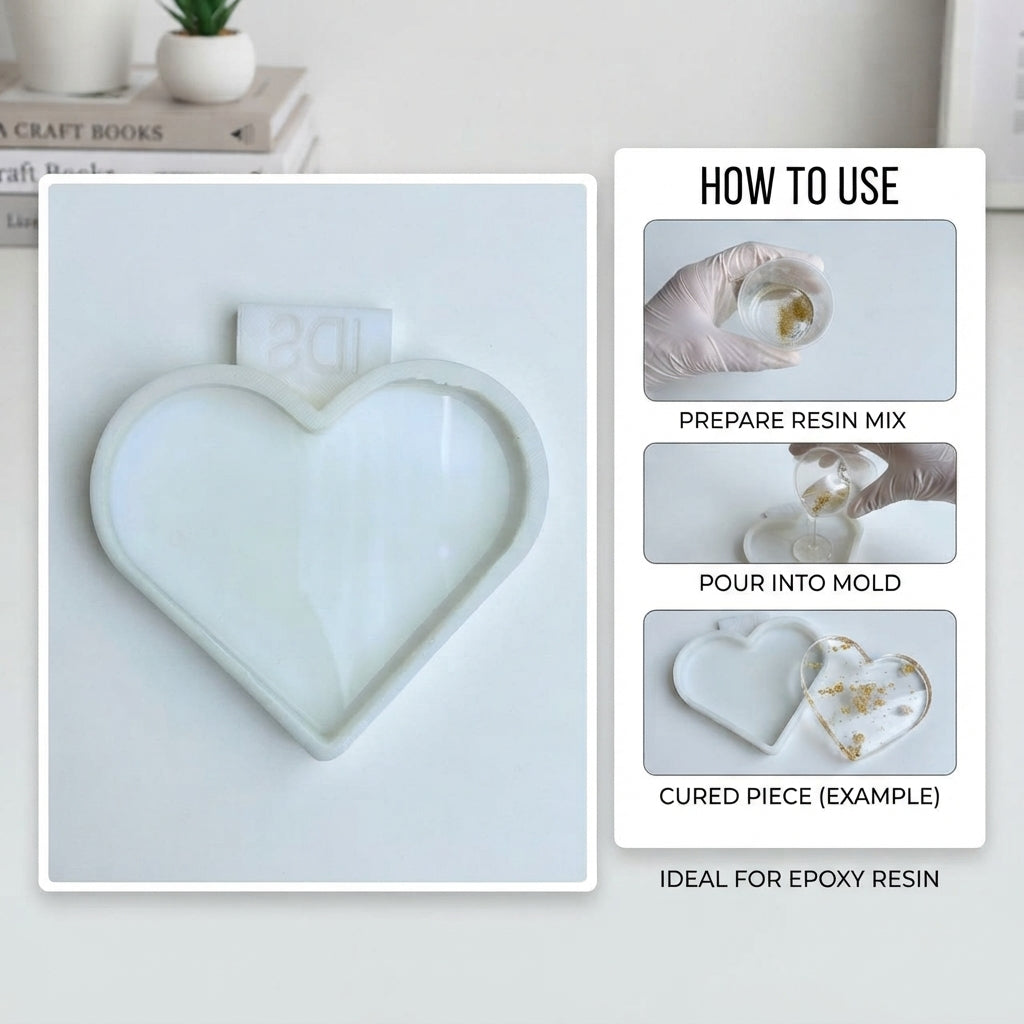Heart Coaster Silicone Mold