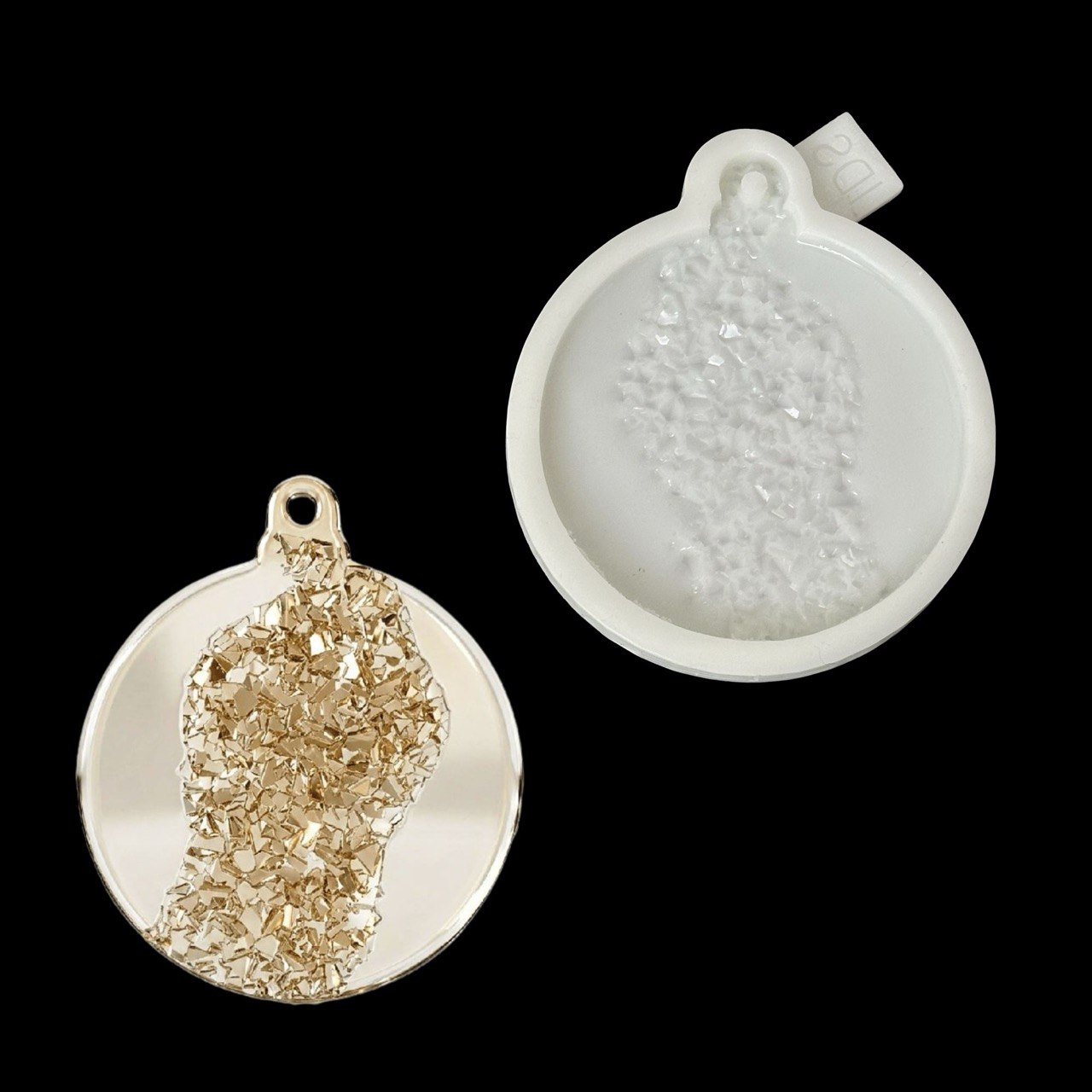 Druzy Christmas Ball Ornament Silicone Mold for Resin