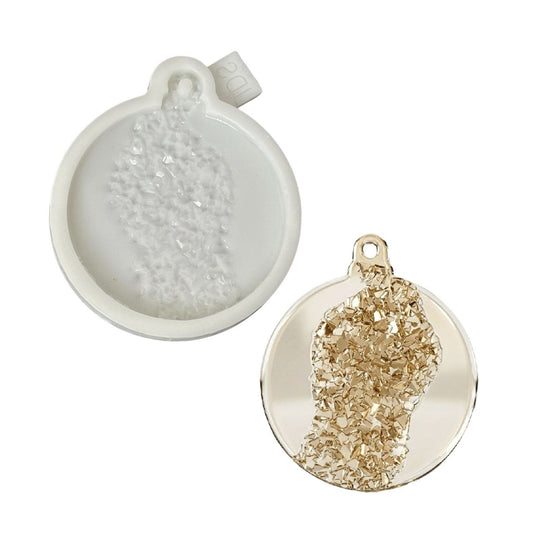 Druzy Christmas Ball Ornament Silicone Mold for Resin