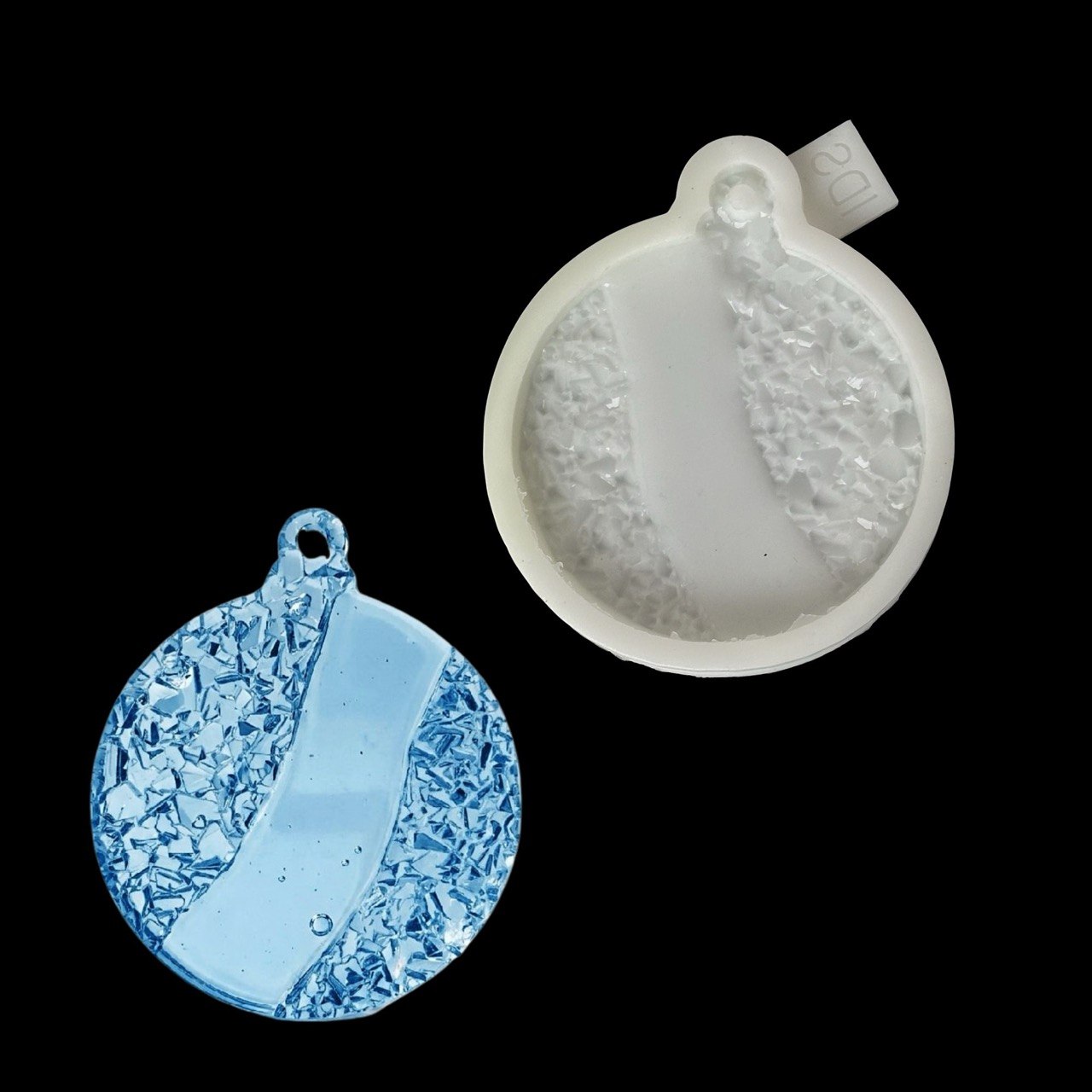 Frozen Ice Texture Christmas Bauble Silicone Mold