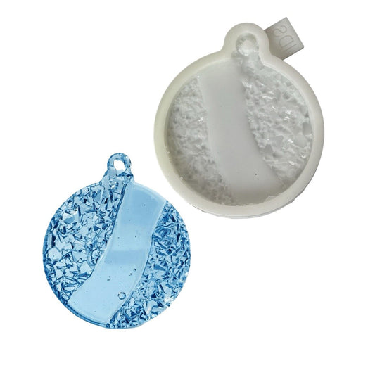 Frozen Ice Texture Christmas Bauble Silicone Mold