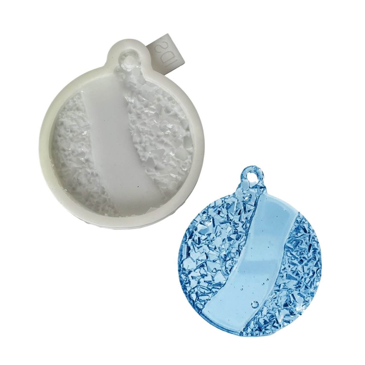 Frozen Ice Texture Christmas Bauble Silicone Mold