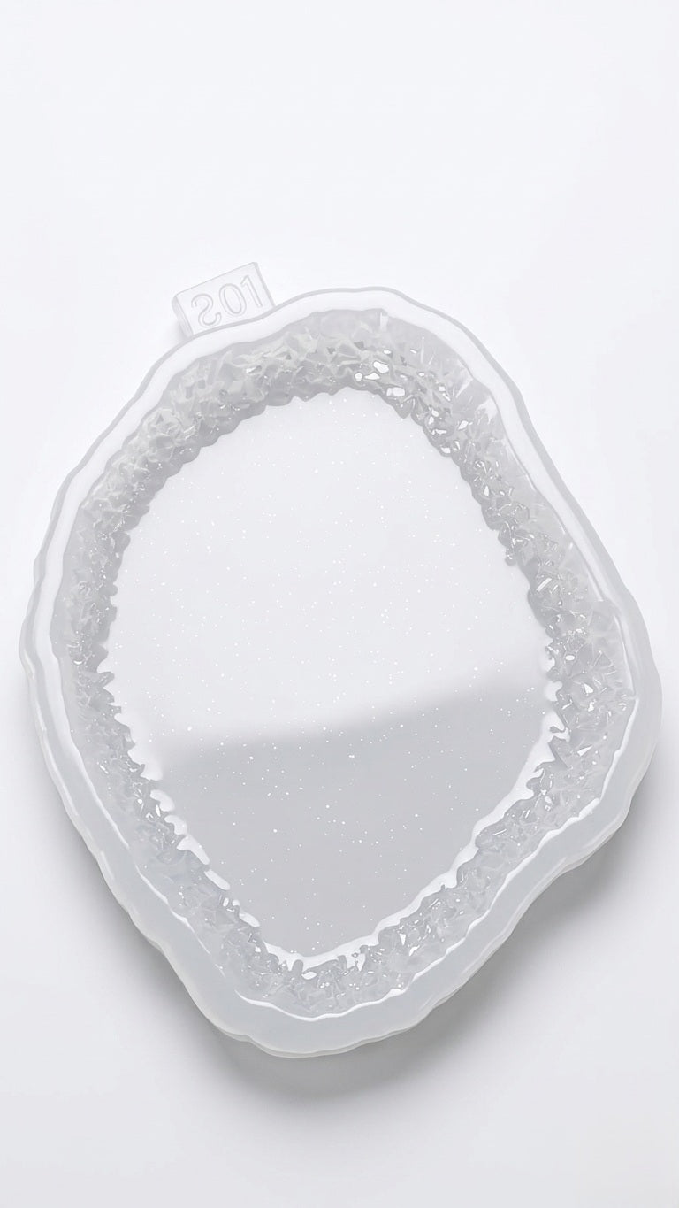 Irregular Geode Tray Mold with Crystal Edge