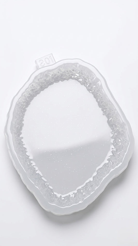 Irregular Geode Tray Mold with Crystal Edge
