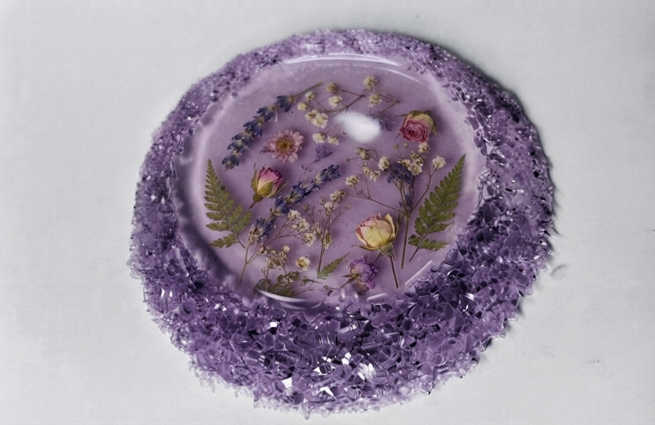Large 14,5 cm Round Crystal Edge Mold for Coasters and Trays