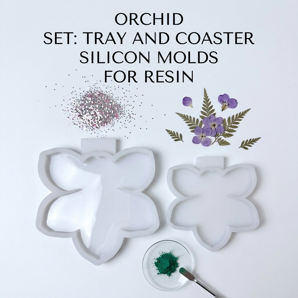 Orchid Silicone Mold Orchid Flower Tray Coaster Mold