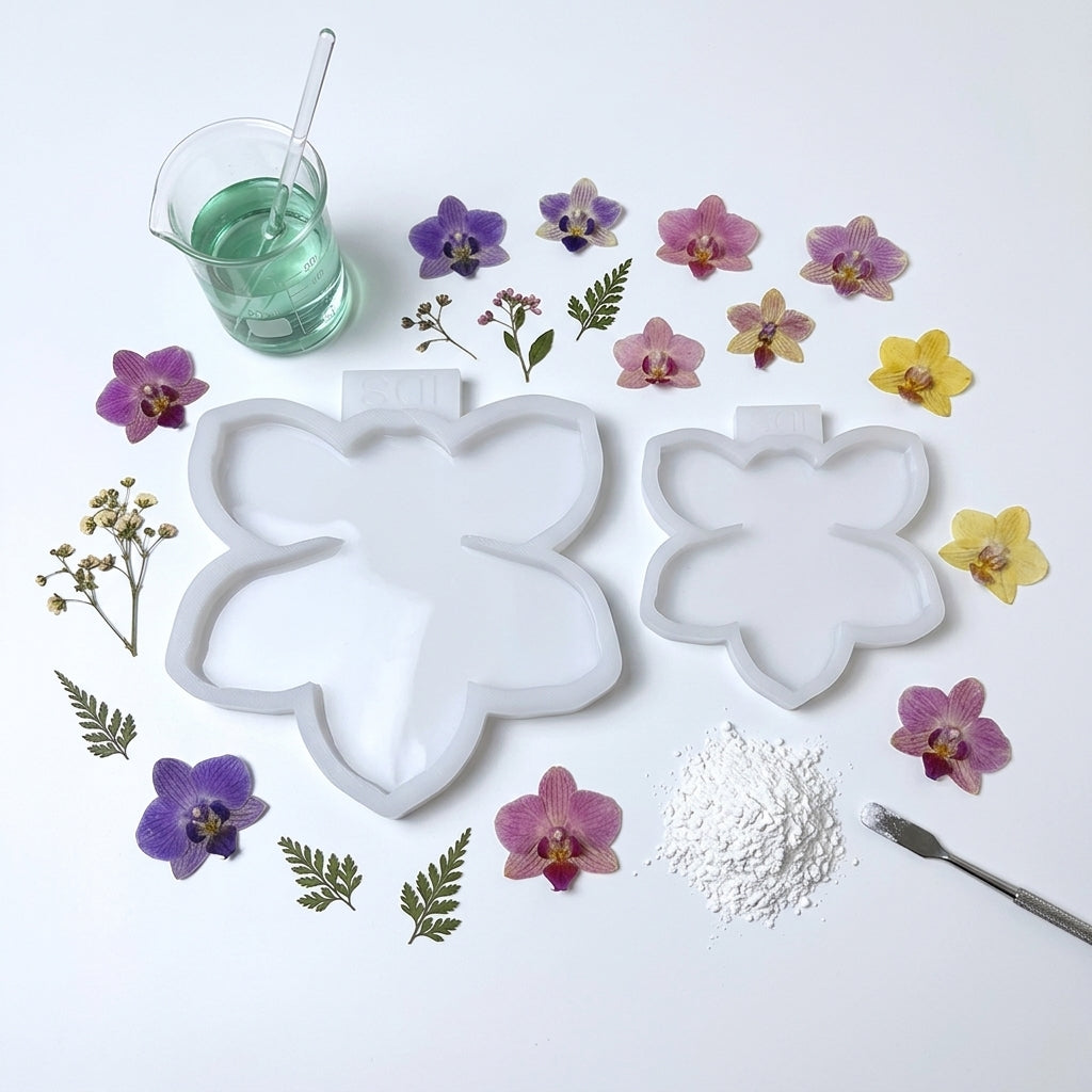Orchid Silicone Mold Orchid Flower Tray Coaster Mold