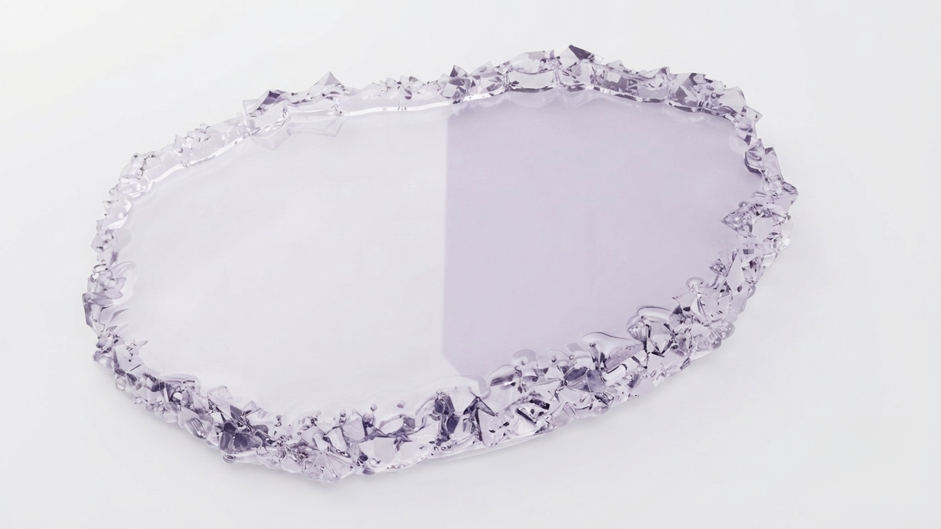 Oval Crystal Edge Tray Silicone Mold – 17 x 14 cm