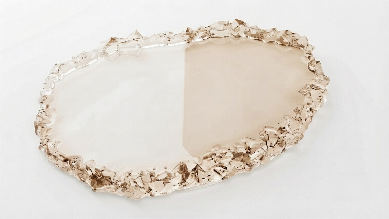 Oval Crystal Edge Tray Silicone Mold – 17 x 14 cm