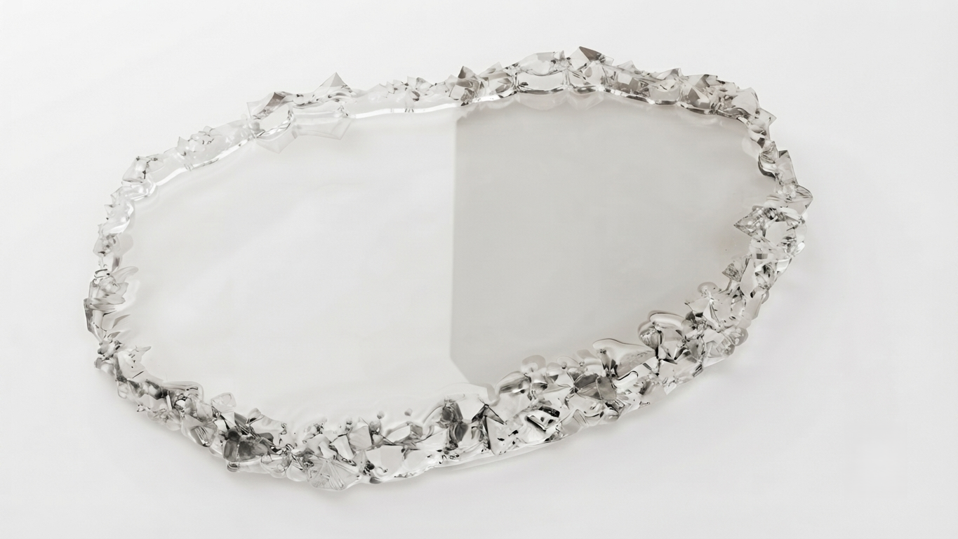 Oval Crystal Edge Tray Silicone Mold – 17 x 14 cm