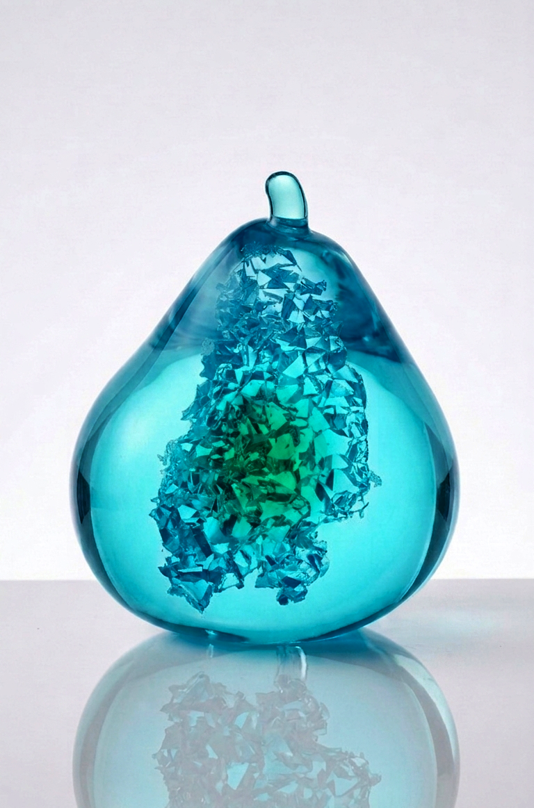 Pear Silicone Mold, Druzy Effect