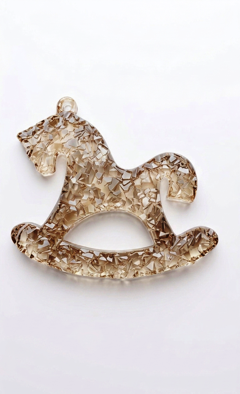 Silicone casting mold for Rocking Horse Silicone Mold Christmas ornaments, ideal for resin, jesmonite, and home decor DIY.