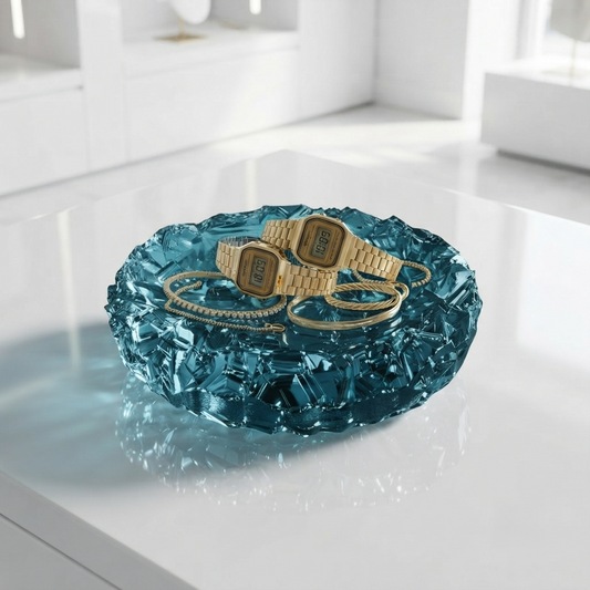 Round Crystal Cluster Tray Mold  14cm Diameter