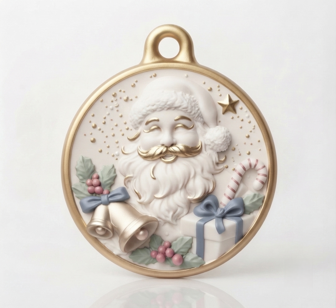 Santa Claus Christmas Ornament Silicone Mold