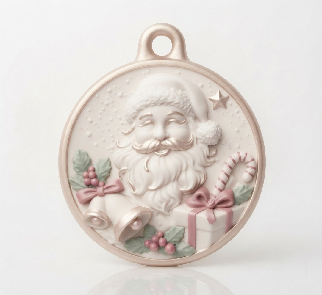 Santa Claus Christmas Ornament Silicone Mold