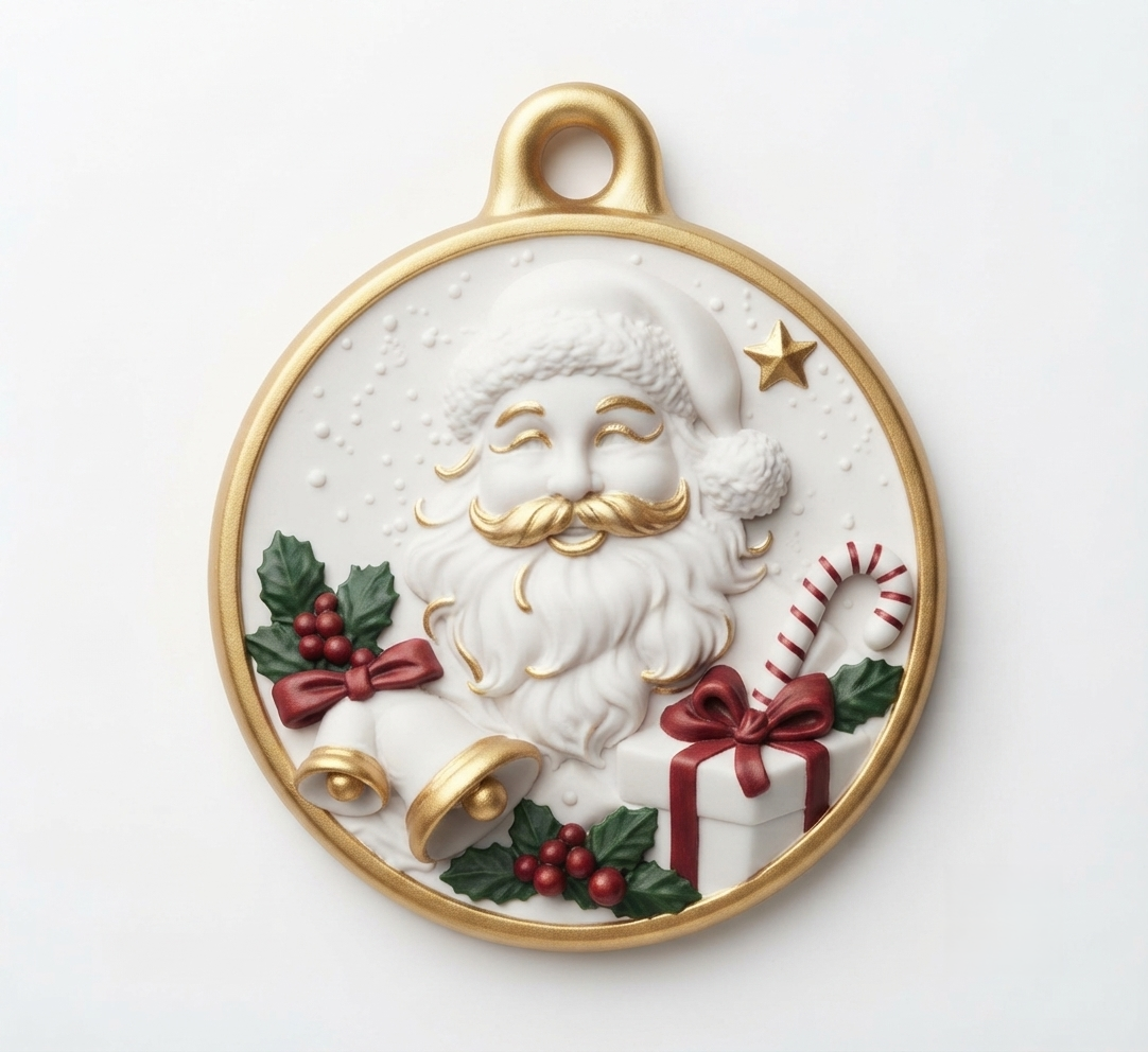 Santa Claus Christmas Ornament Silicone Mold