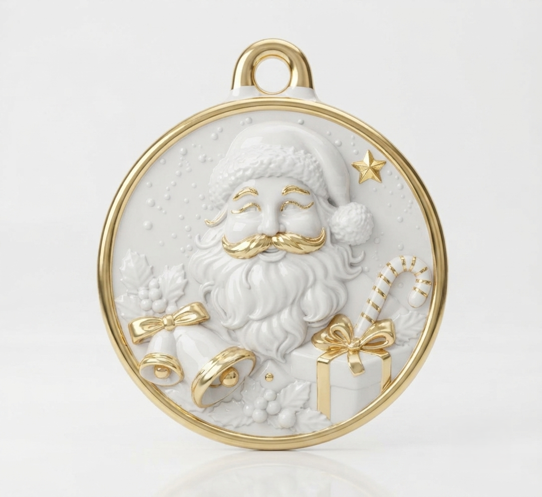 Santa Claus Christmas Ornament Silicone Mold