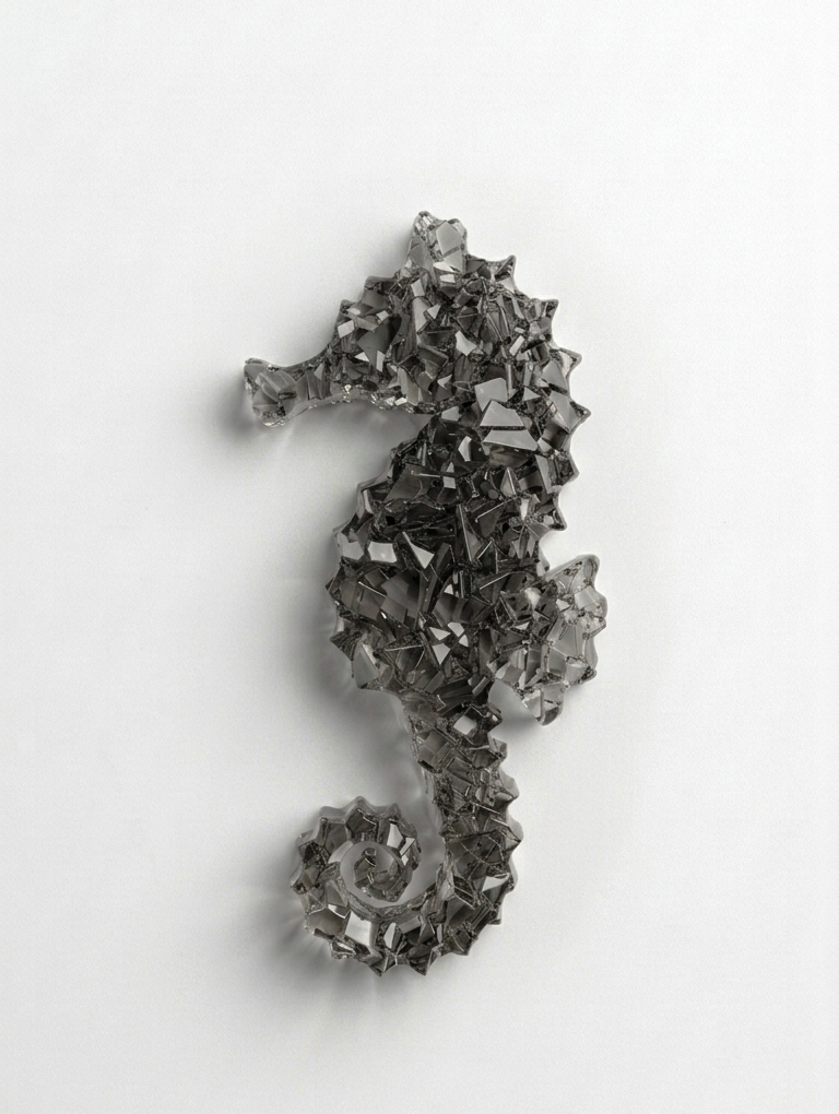 Seahorse Silicone Mold – Druzy Crystalline Texture