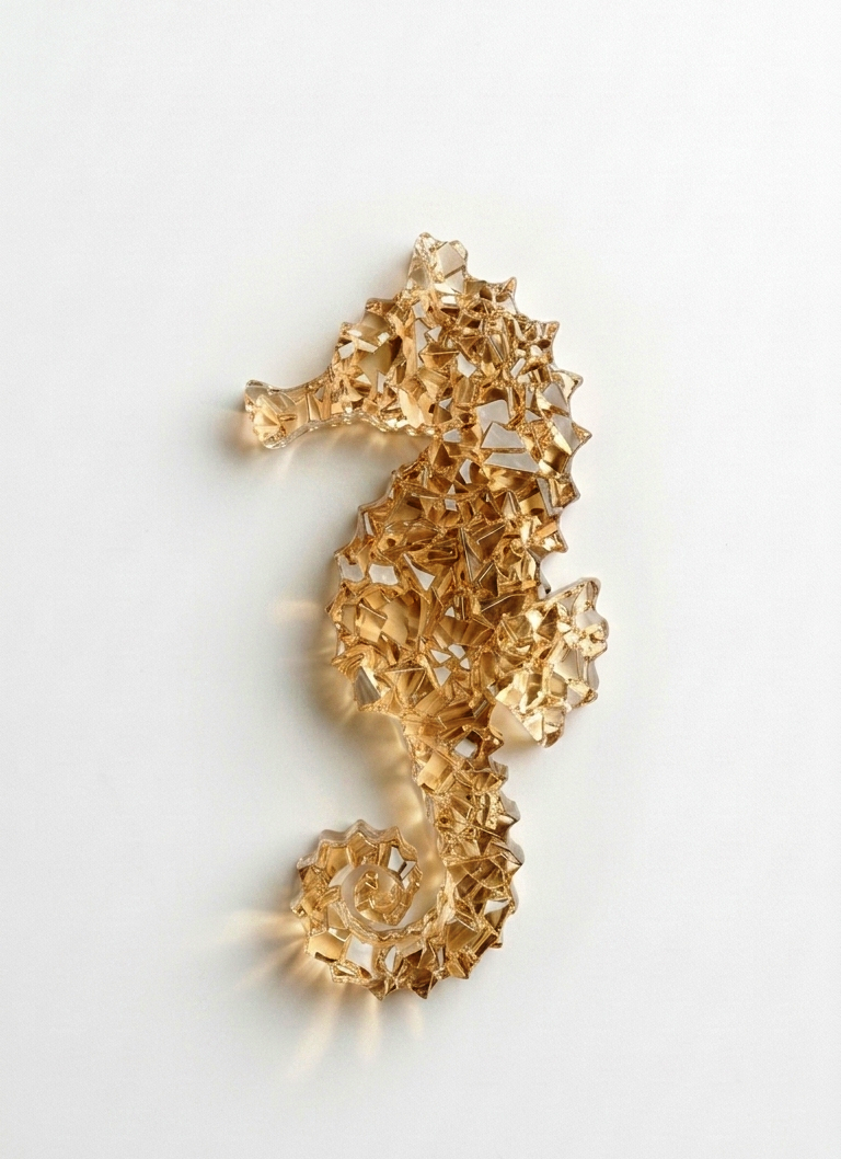 Seahorse Silicone Mold – Druzy Crystalline Texture