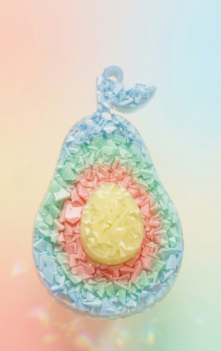 Silicone Mold Avocado Druzy Crystal Pendant