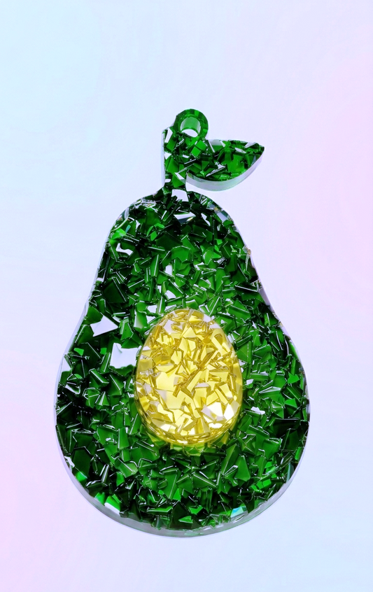 Silicone Mold Avocado Druzy Crystal Pendant