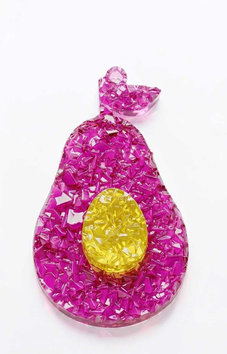 Silicone Mold Avocado Druzy Crystal Pendant