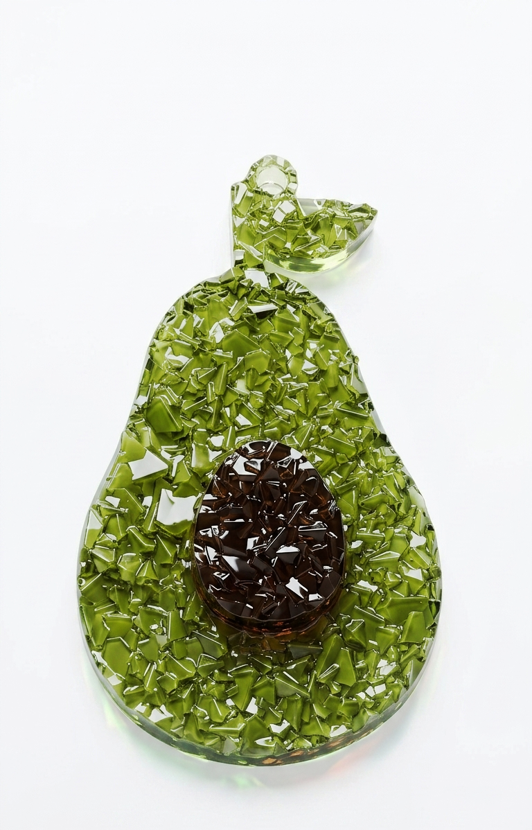 Silicone Mold Avocado Druzy Crystal Pendant