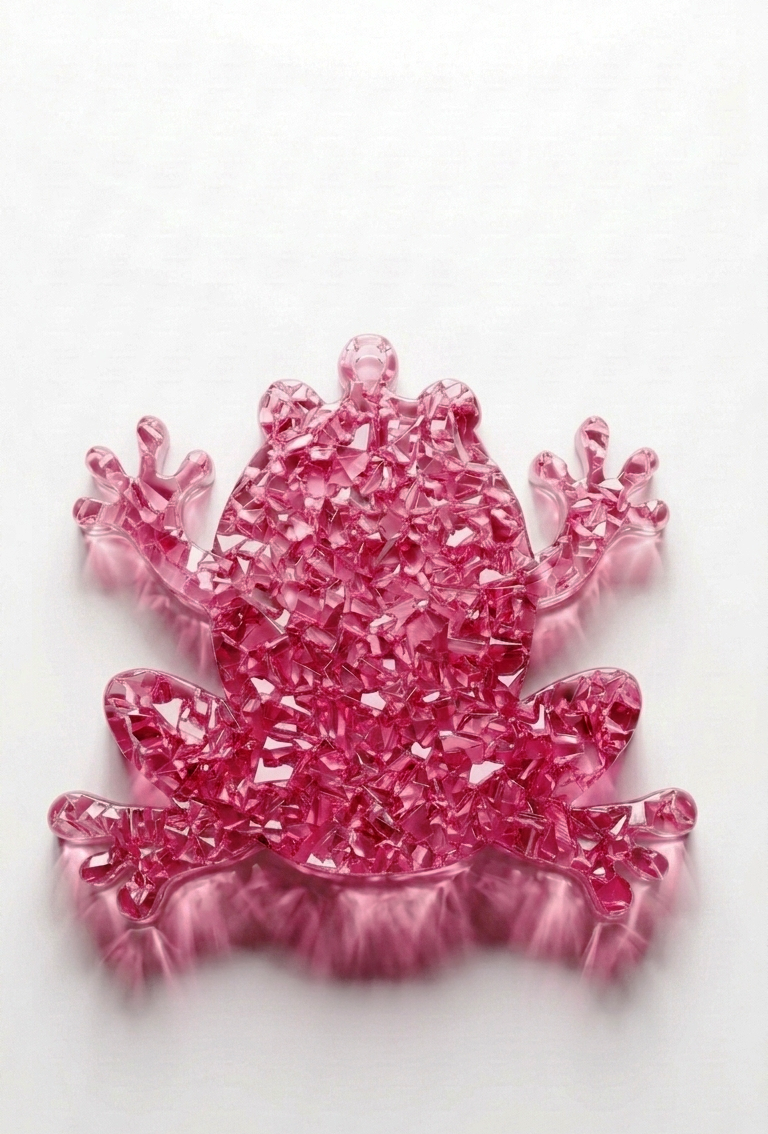 Druzy Silicone Mold Frog Pendant