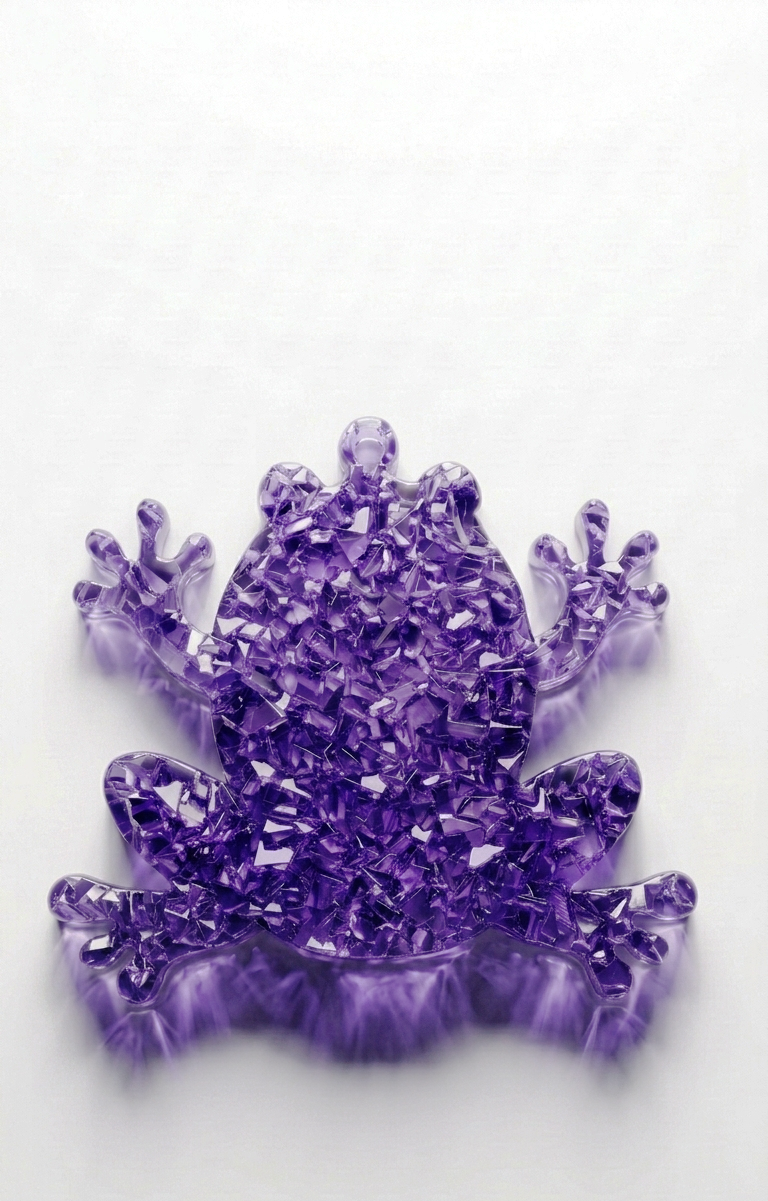 Druzy Silicone Mold Frog Pendant