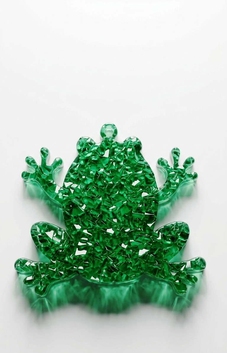 Druzy Silicone Mold Frog Pendant