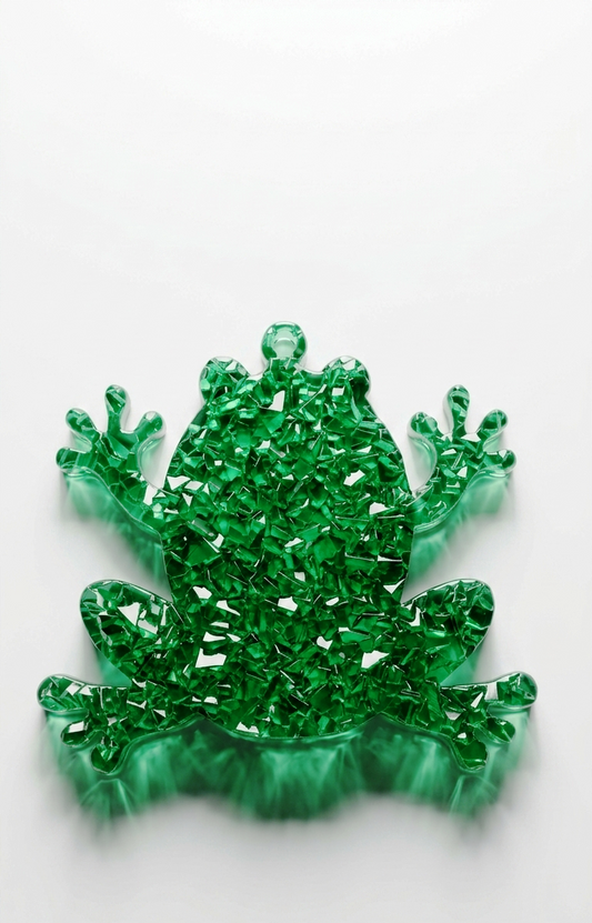 Druzy Silicone Mold Frog Pendant