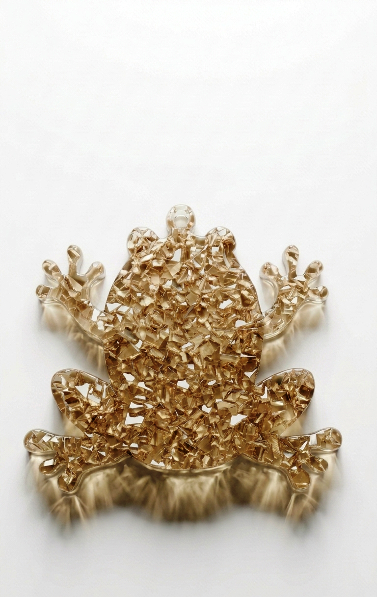 Druzy Silicone Mold Frog Pendant
