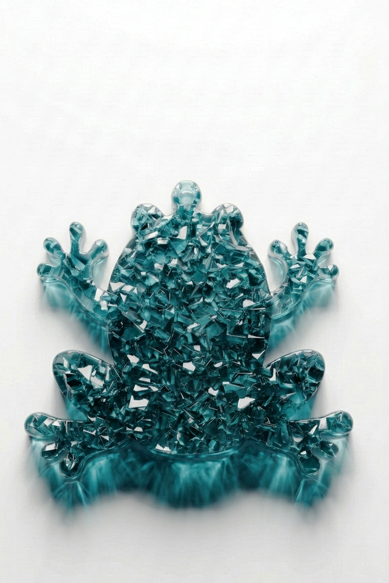 Druzy Silicone Mold Frog Pendant