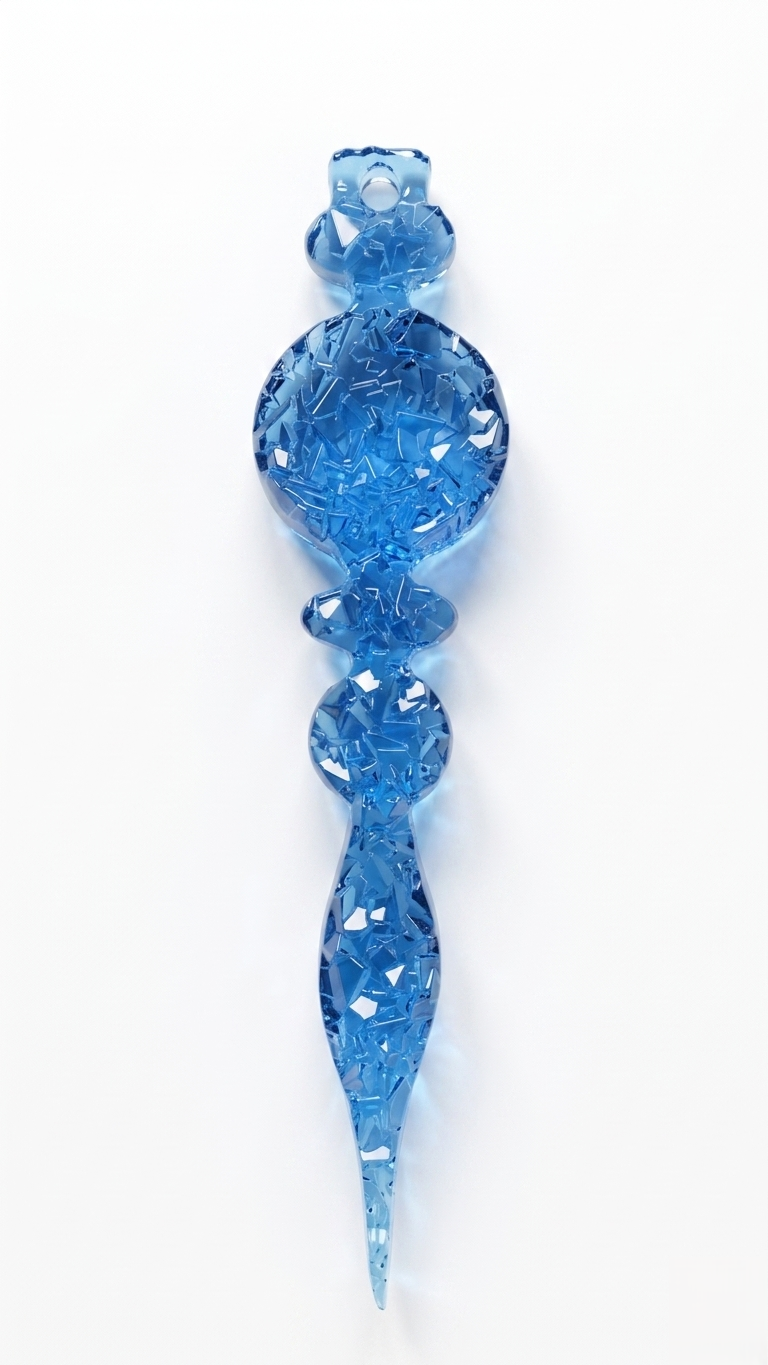 Silicone Mold Icicle Ornament Crystalline Druzy Texture 14cm
