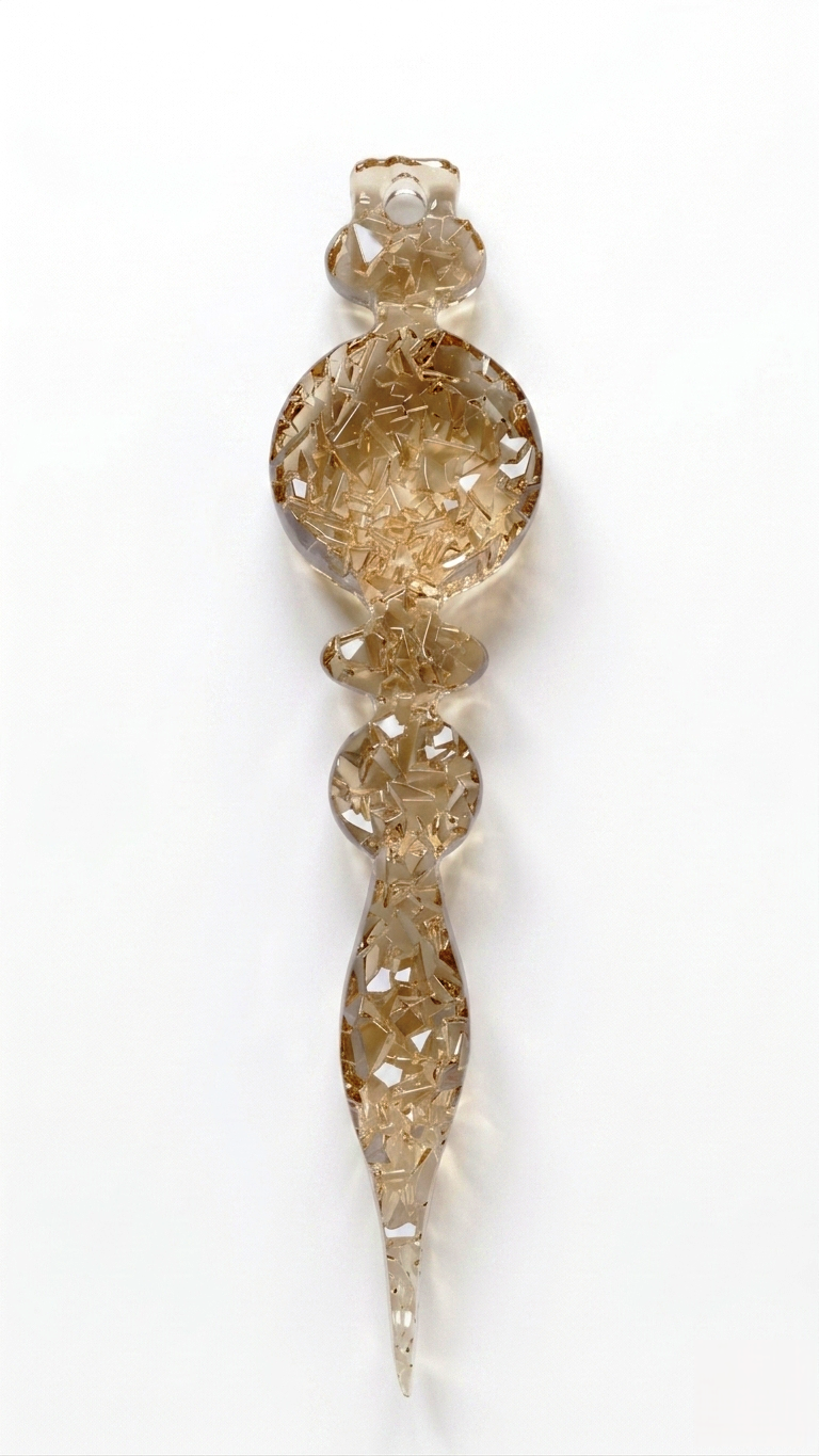 Silicone Mold Icicle Ornament Crystalline Druzy Texture 14cm