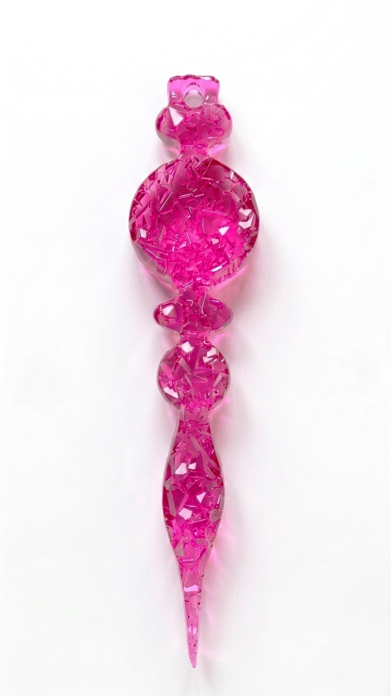 Silicone Mold Icicle Ornament Crystalline Druzy Texture 14cm