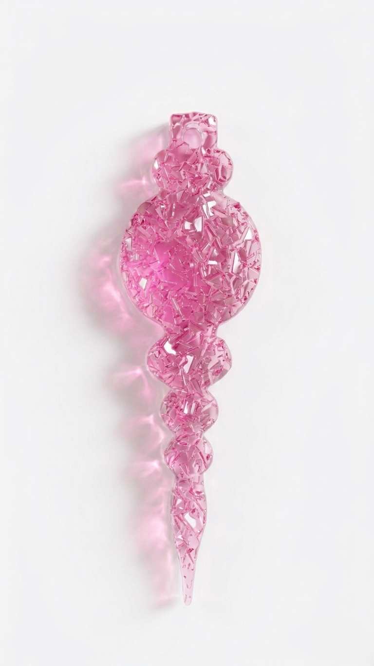 Silicone Mold Icicle Ornament Crystalline Druzy Texture 14cm