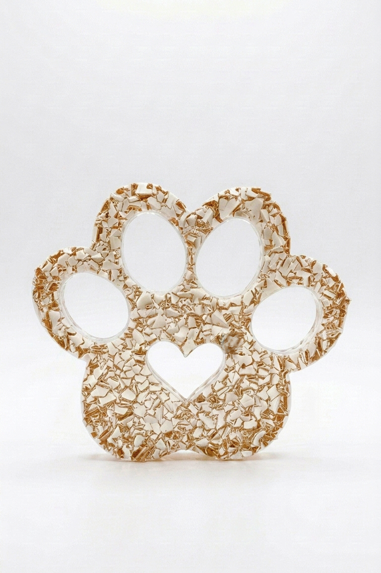 Paw Print Heart Silicone Mold