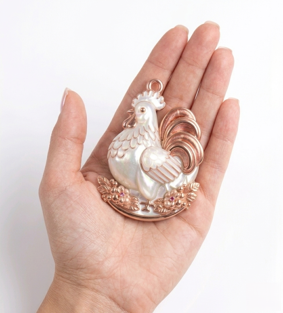 Rooster Pendant Silicone Mold for Resin & Jesmonite Crafts