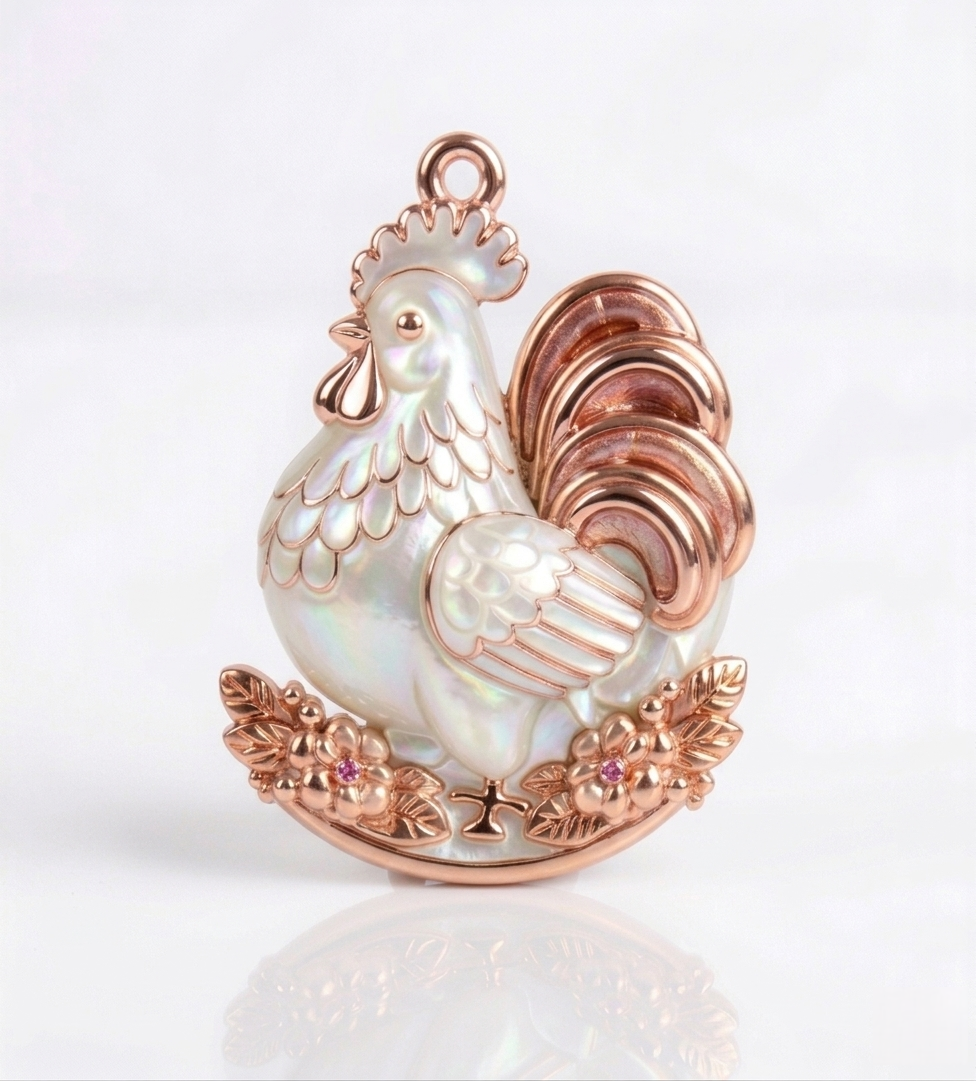 Rooster Pendant Silicone Mold for Resin & Jesmonite Crafts