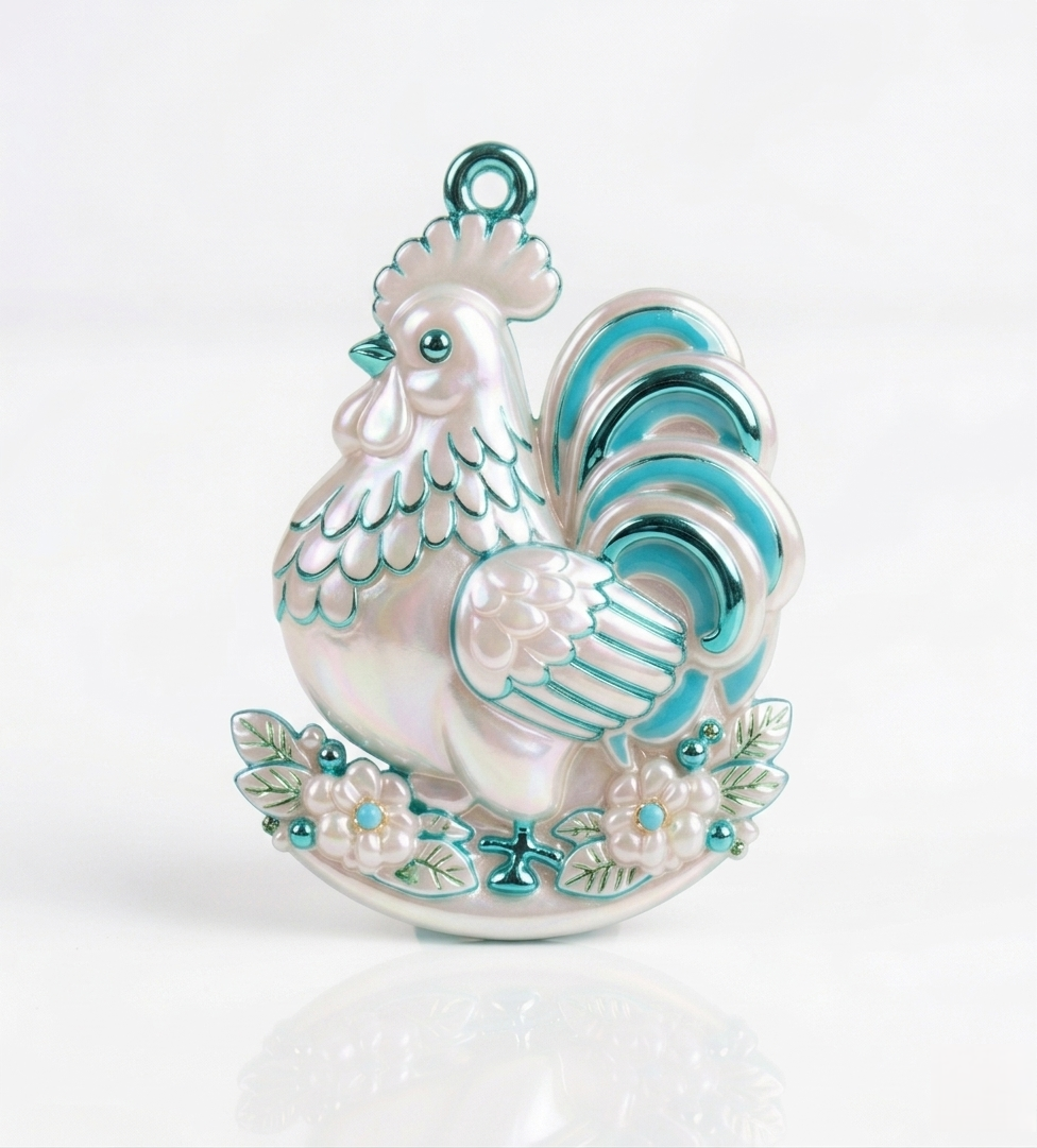 Rooster Pendant Silicone Mold for Resin & Jesmonite Crafts