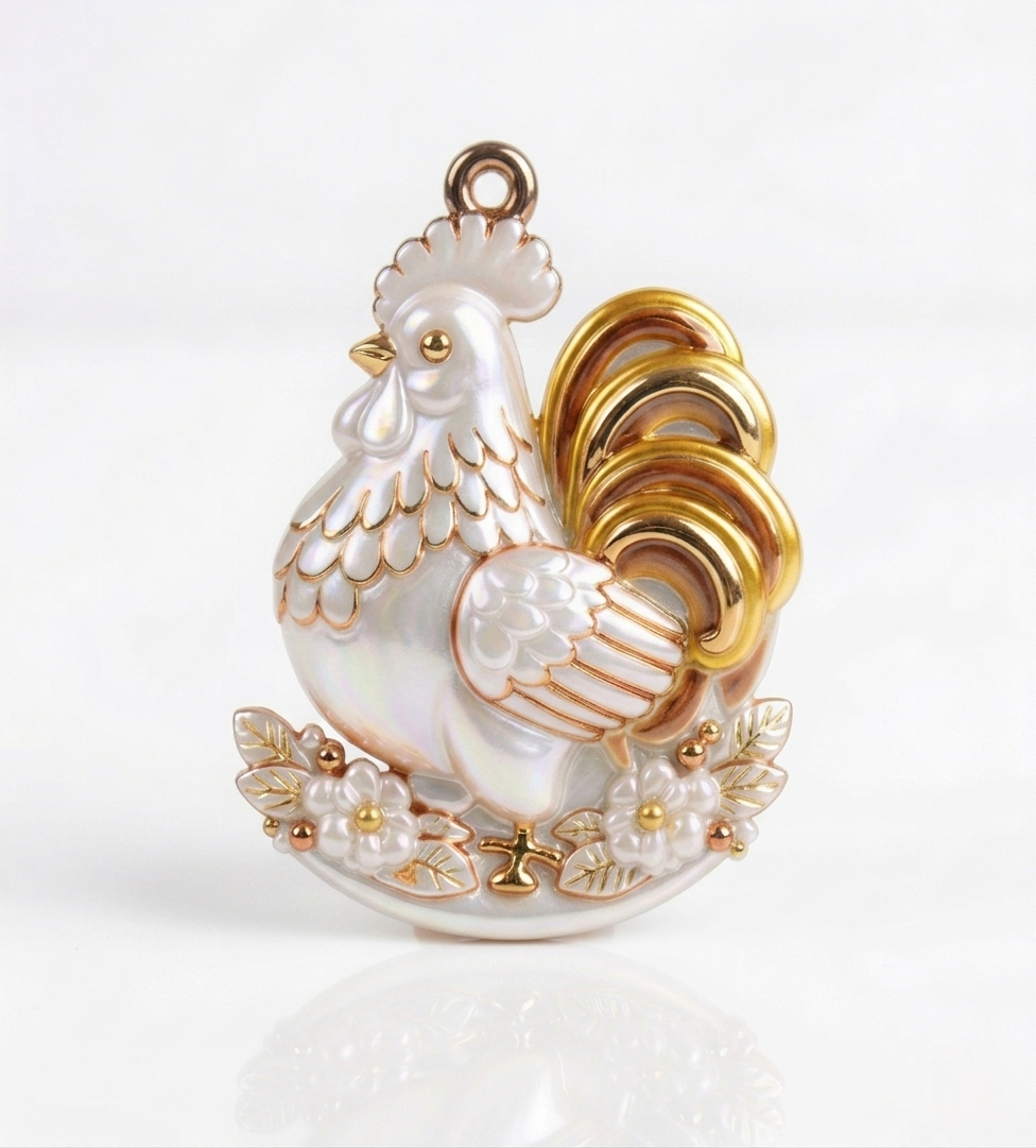 Rooster Pendant Silicone Mold for Resin & Jesmonite Crafts