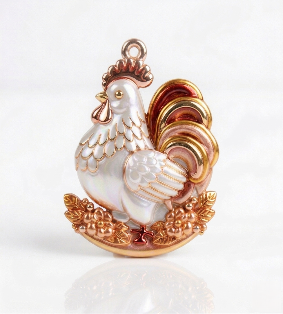 Rooster Pendant Silicone Mold for Resin & Jesmonite Crafts