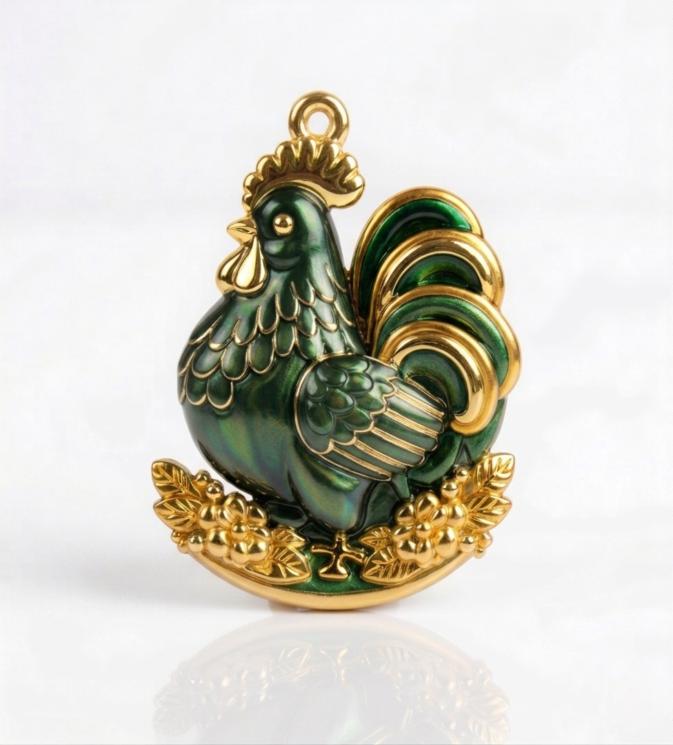 Rooster Pendant Silicone Mold for Resin & Jesmonite Crafts