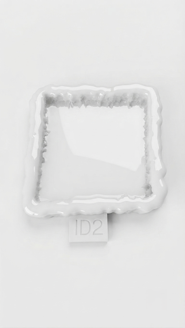 Silicone Mold Square Crystal Edge Tray – 11 cm