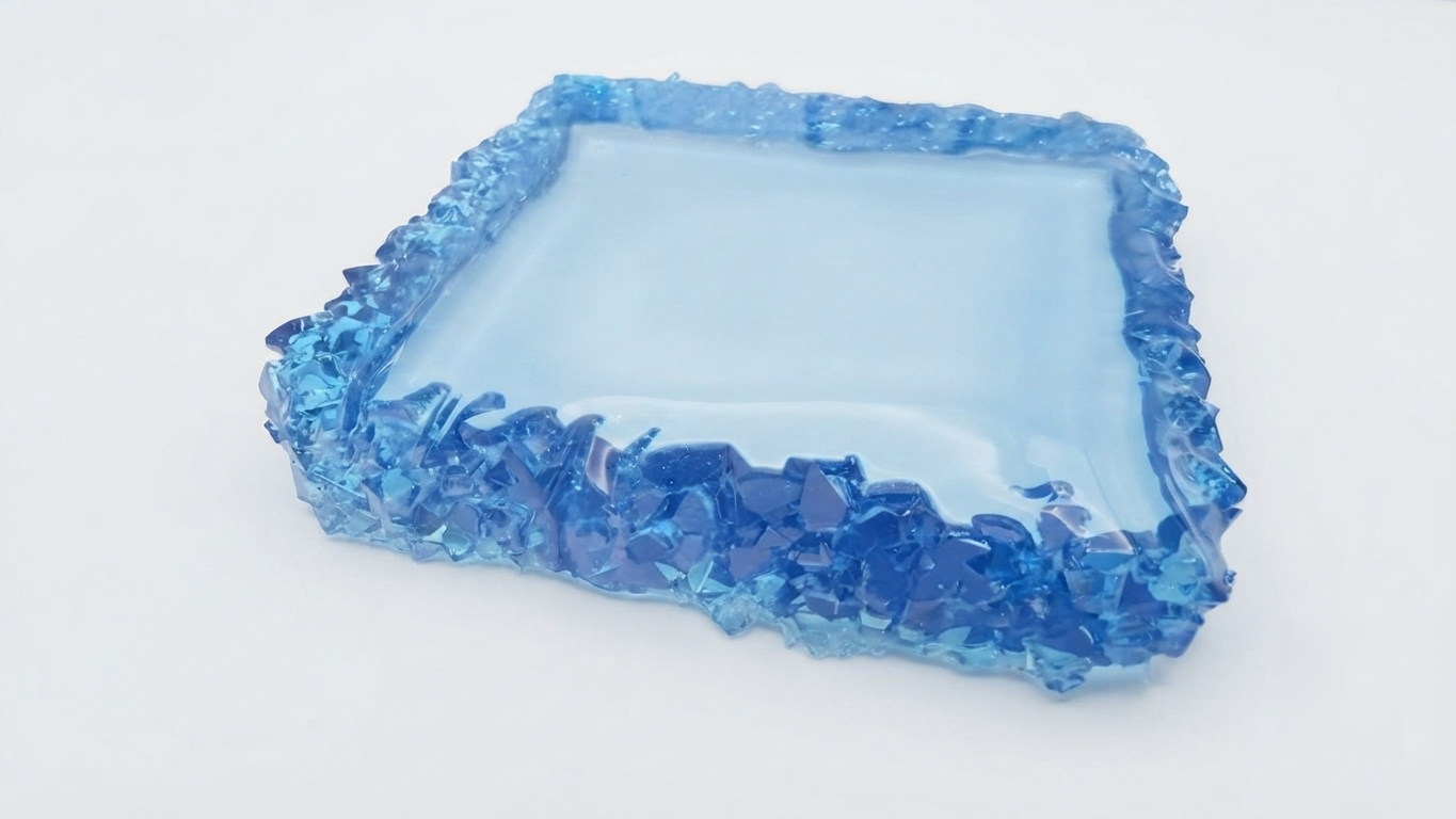 Silicone Mold Square Crystal Edge Tray – 11 cm
